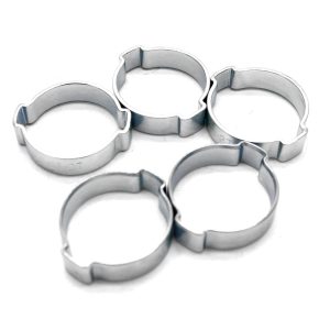 Double Eared Zinc Plated Hose Clips 7-9mm - 5/16" (Pack Of 5)