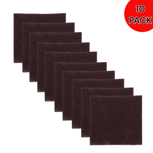SADU Hand Pad Non-Woven AO Brown 152 X 229MM - 6" x 9" G80 (Coarse) 10 Pack