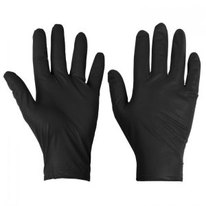 SUPERTOUCH Black Nitrile Diamond Grip Gloves (Box - 100)-(Carton - 1000)