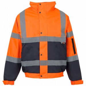 SUPERTOUCH Hi Vis Orange 2 Tone Bomber Jacket