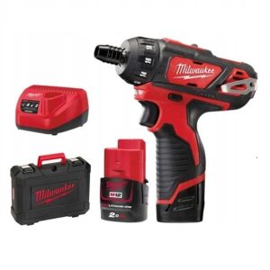 MILWAUKEE M12BD-202C 12V Compact Screwdriver Kit (2x2Ah)