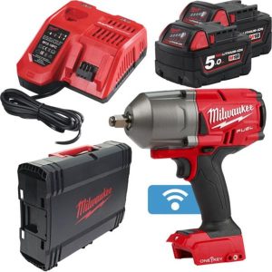 MILWAUKEE M18ONEFHIWF12-502X FUEL ONE-KEY 1/2" Impact Wrench (2x5Ah)