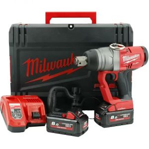 MILWAUKEE M18ONEFHIWF1-802X M18 High-Torque 1" Impact Wrench (2x8Ah)