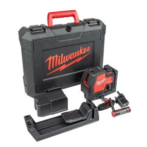 MILWAUKEE L4 CLLP-301C USB Rechargeable Green Cross Line Laser with Plumb Points (1x3.0Ah)