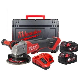 MILWAUKEE M18FSAGV115XPDB-502X 18V 115mm FUEL Grinder Kit (2x5Ah)