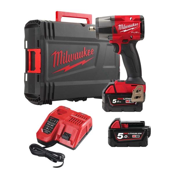 MILWAUKEE M18FMTIW2F38-502X 3/8" Mid Torque Wrench (2x 5.0Ah)