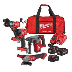 MILWAUKEE M18FPP4H3-553B 4 Piece Power Pack Kit (3 x 5.5ah)