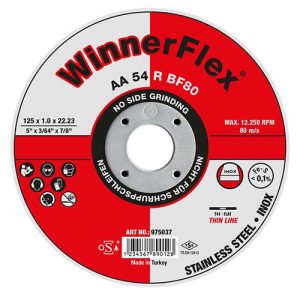 WINNERFLEX Premium 9″ (230 X 1.9 X 22.2mm) Inox Flat S/Steel Cutting Disc