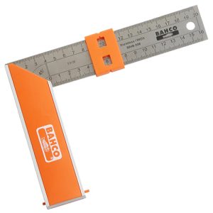 BAHCO 8" ALUMINIUM BLOCK & STEEL TRY SQUARE 200MM