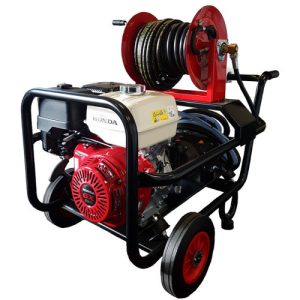 Maxflow Industrial Pressure Washer - Honda GX390 21 LPM Comet Pump Trolley Frame + 30M Reel