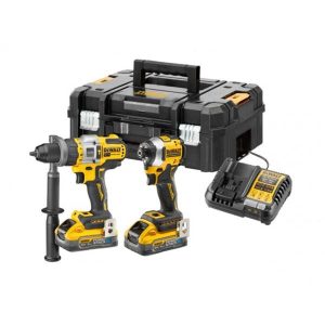 DEWALT DCK2052H2T Powerstack 18V XR BL Drill & Impact Driver Twin Kit (2x5Ah)