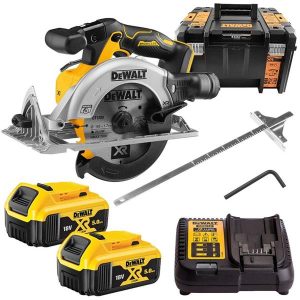DEWALT DCS565P2T 18v XR 165mm Brushless Circular Saw in T Stack (2x5Ah)