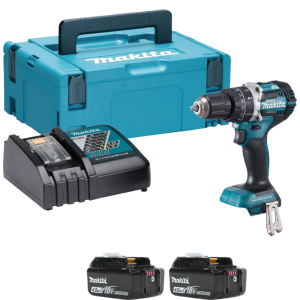 MAKITA DHP484RMJ-2 18v Brushless Combi Drill Kit (2x4Ah)
