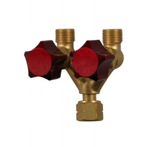 LH Twin Outlet Valve 3/8"