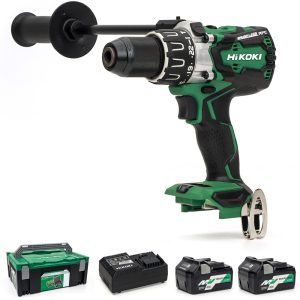 HIKOKI 18V CORDLESS BRUSHLESS COMBI DRILL (2 X 5.0AH MULTIVOLT BATTERIES)