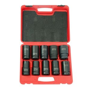 JEFFERSON 10 Piece 1″ Drive Metric/Imperial Impact Socket Set