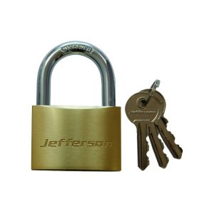 JEFFERSON 40MM BRASS PADLOCK