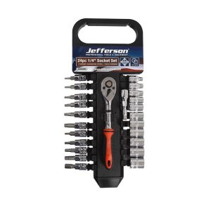 JEFFERSON 24 Piece 1/4" Drive Socket Set