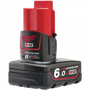 MILWAUKEE M12B6 12V 6.0Ah Red Lithium-Ion Battery