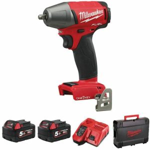 MILWAUKEE M18ONEIWF38-502X FUEL ONE-KEY 3/8" Impact Wrench (2x5Ah)