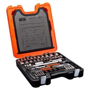 BACHO S87+7 94 Piece 1/2" and 1/4" Drive Combination Socket Set