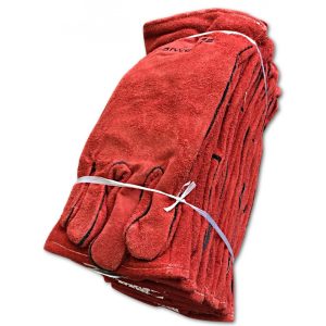 Red Economy 14" Welding Gloves / Gauntlets (10 Pack)