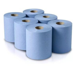 2 Ply Centre Feed Roll Blue (6 Pack)