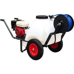 MAXFLOW Petrol Chemical / Acid Mini Bowser – Honda GX160 12 LPM Trolly Frame + Reel