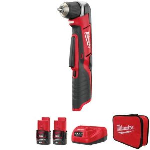 MILWAUKEE C12RAD-202B 12V Right Angle Drill Kit (2x2.0Ah)