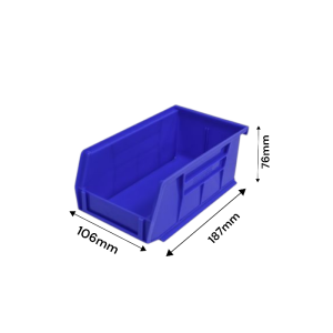 TUFFBIN Storage Container Blue 187mm x 106mm x 76mm