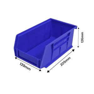 TUFFBIN Storage Container Blue 205mm x 139mm x 126mm