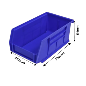 TUFFBIN Storage Container Blue 280mm x 210mm x 179mm
