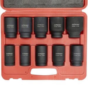 JEFFERSON 10 Piece 3/4'' Deep Metric Impact Socket Set