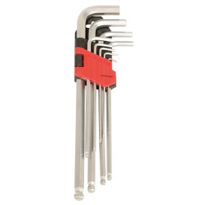 JEFFERSON 9 Piece Extra Long Ball- Hex Key Metric Set