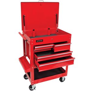 JEFFERSON Heavy Duty Mobile Tool & Parts Trolley with 5 Drawers & Lockable Lid
