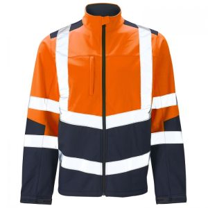 SUPERTOUCH Hi Vis 2 Tone Orange Softshell Jacket