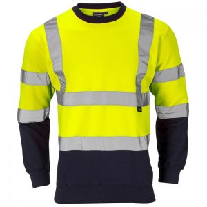 SUPERTOUCH Hi-Vis 2 Tone Yellow Sweatshirt - XX-LARGE