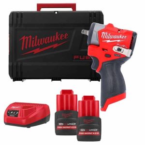MILWAUKEE M12FSCIWF14-252X 12V M12 1/4'' Drive FUEL Sub Compact FUEL Impact Wrench (2x2.5Ah)