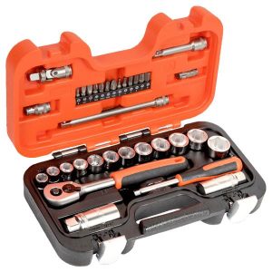 BACHO S330 34 Piece Metric 1/4" and 3/8" Drive Socket Set